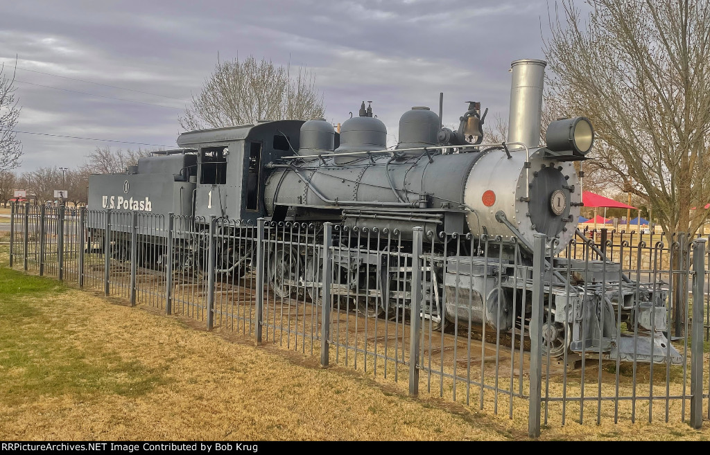 US Potash 2-8-0 3-foot gage steam locomotive number 1  at Carlsbad Lake park